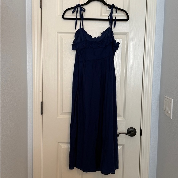 BCBG Deep Blue Ruffled Dress - Picture 3 of 4